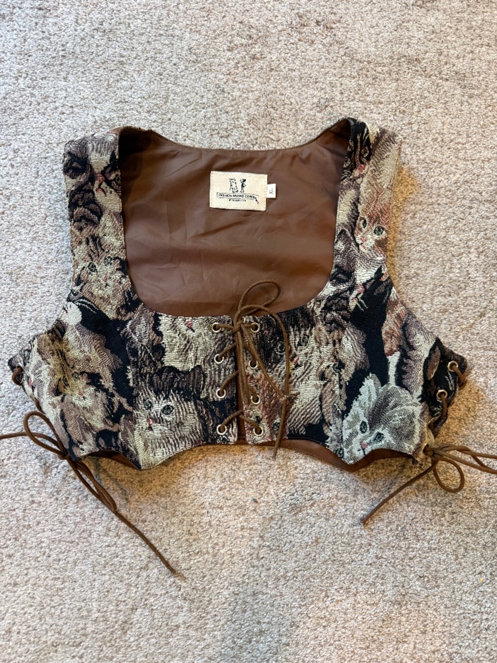 Fashion Brand Company Cat Laced Top Sz XL